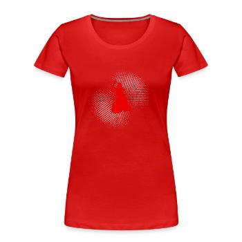 Aikido - Frauen Premium Bio T-Shirt - Rot - Vorne - Mia (176cm)
