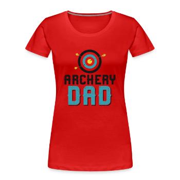 Archery Bow Archer Dad Father - Women's Premium Organic T-Shirt - red - Front - Mia (176cm)
