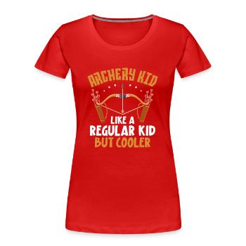 Archery Bow Archer Archery Kid - Women's Premium Organic T-Shirt - red - Front - Mia (176cm)