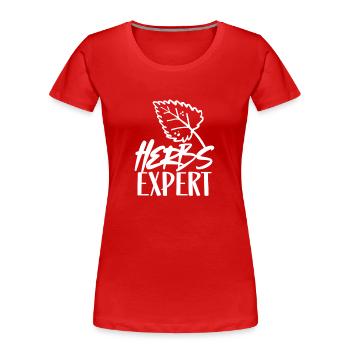 Herb Expert Herb Herb Garden - Women's Premium Organic T-Shirt - red - Front - Mia (176cm)