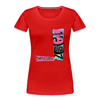 Édition limitée 1997 Année 1997 Années 80 Années 90 - T-shirt bio Premium Femme - rouge - Devant - Mia (176cm)