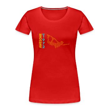 Awesome since 1972. Wakeboard Lifestyle - Women's Premium Organic T-Shirt - red - Front - Mia (176cm)