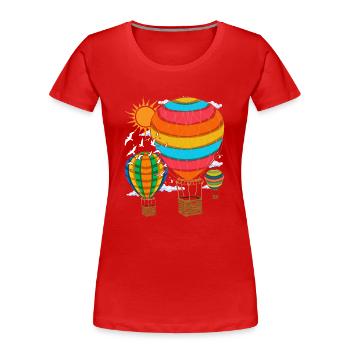 Montgolfière Vol En Montgolfière Cadeau Montgolfière - T-shirt bio Premium Femme - rouge - Devant - Mia (176cm)