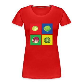 Kohl - Frauen Premium Bio T-Shirt - Rot - Vorne - Mia (176cm)