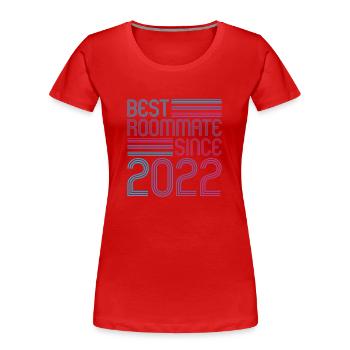 Meilleur colocataire depuis 2022 aimez vos colocataires - T-shirt bio Premium Femme - rouge - Devant - Mia (176cm)