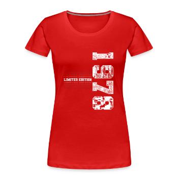 Limited Edition 1978 Geburtsjahr 1978 Geschenk - Frauen Premium Bio T-Shirt - Rot - Vorne - Mia (176cm)