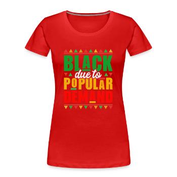 Black History Month Black History American - Women's Premium Organic T-Shirt - red - Front - Mia (176cm)