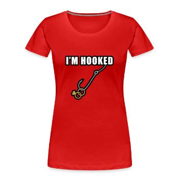 Bachelor Party Apparel - Fiance Engagement Fishing - Frauen Premium Bio T-Shirt - Rot - Vorne - Mia (176cm)