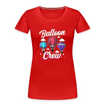 Balloon Crew Balloonist Flight Montgolfière - T-shirt bio Premium Femme - rouge - Devant - Mia (176cm)