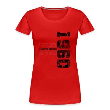 Limited Edition 1960 Year of birth 1960 Birthday - Women's Premium Organic T-Shirt - red - Front - Mia (176cm)