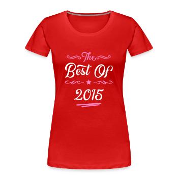 2015 best of - Frauen Premium Bio T-Shirt - Rot - Vorne - Mia (176cm)
