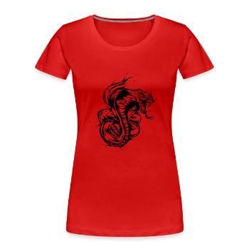 Cobra Snake - Women's Premium Organic T-Shirt - red - Front - Mia (176cm)
