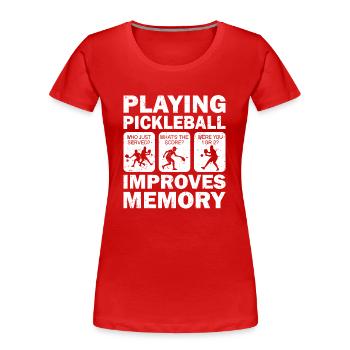 Pickleball Opa Pickleball Spieler - Frauen Premium Bio T-Shirt - Rot - Vorne - Mia (176cm)