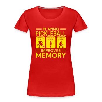 Pickleball Opa Pickleball Spieler - Frauen Premium Bio T-Shirt - Rot - Vorne - Mia (176cm)