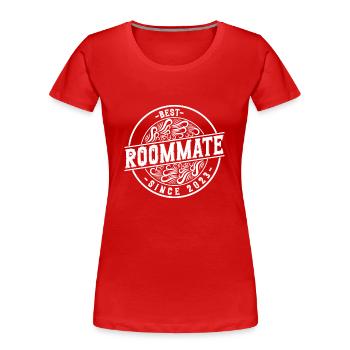 Meilleur colocataire depuis 2023 aimez vos colocataires - T-shirt bio Premium Femme - rouge - Devant - Mia (176cm)