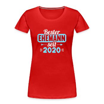 Beste Ehefrau Bester Ehemann seit 2020 - Frauen Premium Bio T-Shirt - Rot - Vorne - Mia (176cm)