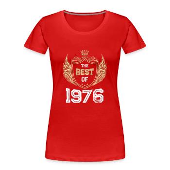 1976 best of - T-shirt bio Premium Femme - rouge - Devant - Mia (176cm)