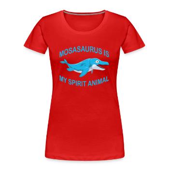 Marine Biologist Mosasaurus Time Dinosaurs - Women's Premium Organic T-Shirt - red - Front - Mia (176cm)