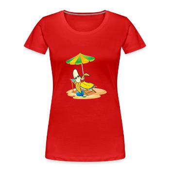 Sie ist hier die Top-Banane - Frauen Premium Bio T-Shirt - Rot - Vorne - Mia (176cm)