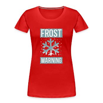Météorologue Prévisions météorologiques - T-shirt bio Premium Femme - rouge - Devant - Mia (176cm)