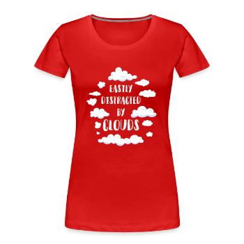 Météorologue Prévisions météorologiques - T-shirt bio Premium Femme - rouge - Devant - Mia (176cm)