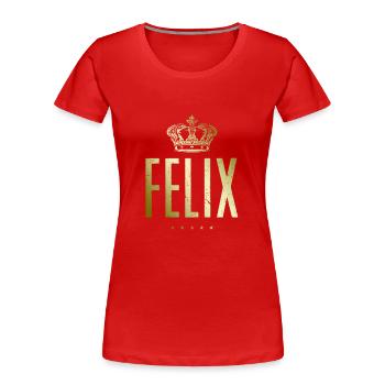 Felix - Women's Premium Organic T-Shirt - red - Front - Mia (176cm)
