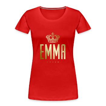 Emma - Women's Premium Organic T-Shirt - red - Front - Mia (176cm)