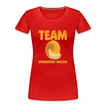 Équipe Honeydew Melon - T-shirt bio Premium Femme - rouge - Devant - Mia (176cm)