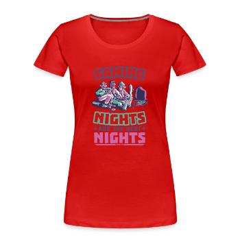Game Nerd Spielkonsole Gaming zocken Gamepad - Frauen Premium Bio T-Shirt - Rot - Vorne - Mia (176cm)