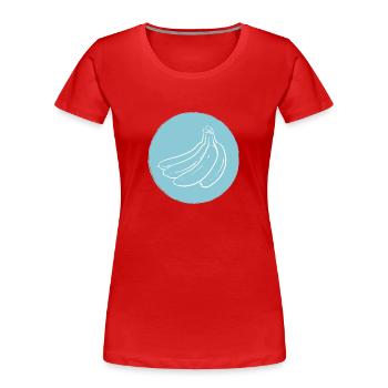Banane - Frauen Premium Bio T-Shirt - Rot - Vorne - Mia (176cm)