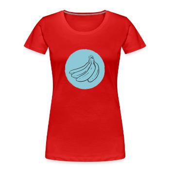 Banane - Frauen Premium Bio T-Shirt - Rot - Vorne - Mia (176cm)