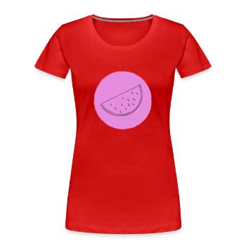 Watermelon - Women's Premium Organic T-Shirt - red - Front - Mia (176cm)