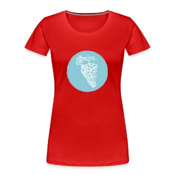 Traube - Frauen Premium Bio T-Shirt - Rot - Vorne - Mia (176cm)