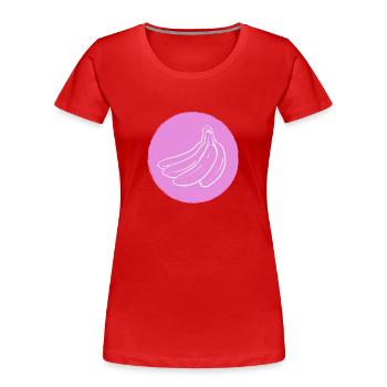Banane - Frauen Premium Bio T-Shirt - Rot - Vorne - Mia (176cm)