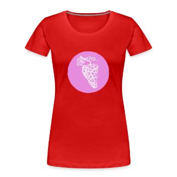 Traube - Frauen Premium Bio T-Shirt - Rot - Vorne - Mia (176cm)