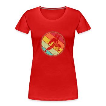 Athlète de karaté Sparring Combattant d’arts martiaux Asie - T-shirt bio Premium Femme - rouge - Devant - Mia (176cm)