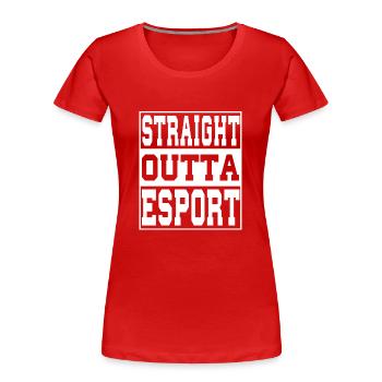 Esport saying funny - Women's Premium Organic T-Shirt - red - Front - Mia (176cm)