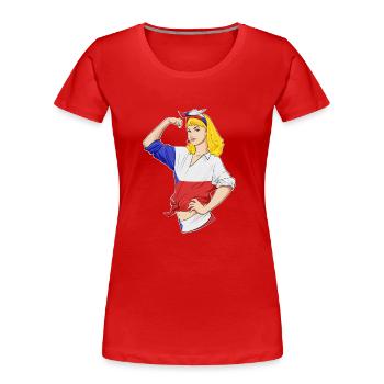 Fille tchèque Incassable I Héritage tchèque Tchèque - T-shirt bio Premium Femme - rouge - Devant - Mia (176cm)