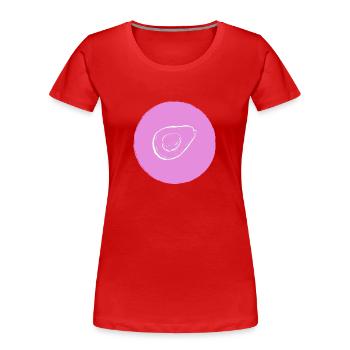 Avocado - Women's Premium Organic T-Shirt - red - Front - Mia (176cm)