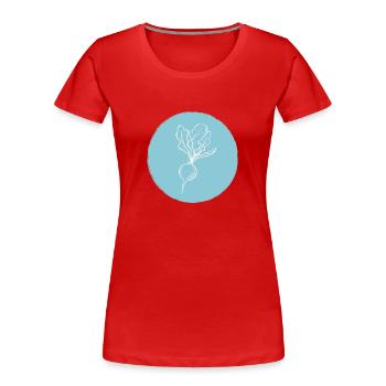 Radis - T-shirt bio Premium Femme - rouge - Devant - Mia (176cm)