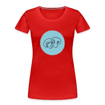 Pilze - Frauen Premium Bio T-Shirt - Rot - Vorne - Mia (176cm)