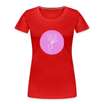 Radis - T-shirt bio Premium Femme - rouge - Devant - Mia (176cm)