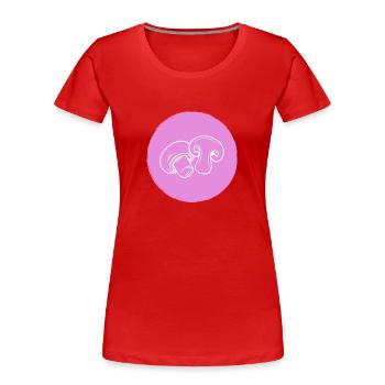 Pilze - Frauen Premium Bio T-Shirt - Rot - Vorne - Mia (176cm)