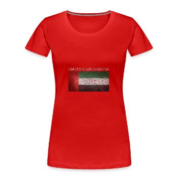 United Arab Emirates Flagge UAE Dubai Abu Dhabi - Frauen Premium Bio T-Shirt - Rot - Vorne - Mia (176cm)