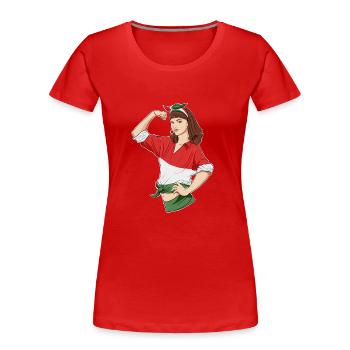 Hungarian Girl Unbreakable I Hungarian Heritage - Women's Premium Organic T-Shirt - red - Front - Mia (176cm)