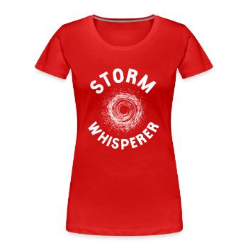 Storm Chaser Hurricane Meteorology - Frauen Premium Bio T-Shirt - Rot - Vorne - Mia (176cm)