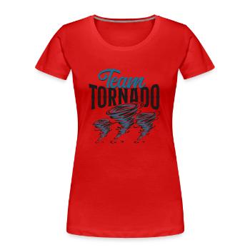 Storm Chaser Hurricane Meteorology - Frauen Premium Bio T-Shirt - Rot - Vorne - Mia (176cm)