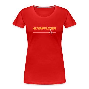Altenpfleger - Frauen Premium Bio T-Shirt - Rot - Vorne - Mia (176cm)