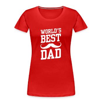 Der Beste Vater Der Welt Papi Papa Vater Tag - Frauen Premium Bio T-Shirt - Rot - Vorne - Mia (176cm)