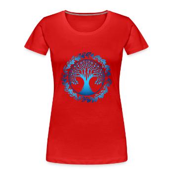 Arbre - T-shirt bio Premium Femme - rouge - Devant - Mia (176cm)